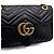 Gucci Borsa a tracolla nera in matelassé chevron con catena dorata AABZC Nero - vista 10