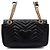 Gucci Borsa a tracolla nera in matelassé chevron con catena dorata AABZC Nero - vista 4