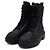 Fendi Botas de combate Domino en cuero jacquard FF negro para mujer - vista 3