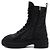 Fendi Botas de combate Domino en cuero jacquard FF negro para mujer - vista 4
