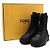 Fendi Botas de combate Domino en cuero jacquard FF negro para mujer - vista 9