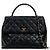 Chanel Borsa Tote Coco Handle in pelle Black Caviar Nero