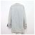 Chanel Chaqueta vaquera larga con botones plateados Plata - vista 4