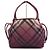 Burberry Borsa Tote Biltmore da donna in tela PVC sfumatura viola Nova Check Porpora
