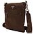 Prada Borsa a tracolla e a spalla unisex in nylon Tessuto marrone con logo triangle e una tasca - vista 2