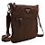 Prada Borsa a tracolla e a spalla unisex in nylon Tessuto marrone con logo triangle e una tasca - vista 3