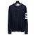 Thom Browne Klassischer Rundhals-Pullover aus Merinowolle-Strick Blau - Ansicht 3