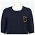 Chanel Abito in lana blu navy a girocollo e maniche corte con patch logo - vista 2