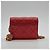 Chanel Tarjetero con cadena de bolas doradas Roja - vista 8