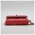 Chanel Tarjetero con cadena de bolas doradas Roja - vista 9