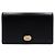 Gucci Schultertasche und Umhängetasche aus schwarzem Leder mit GG-Logo-Klappe und Goldkette - Ansicht 2