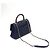 Chanel Pequena bolsa de aba Navy Caviar Coco Handle em lagarto com alça de mão e alça de ombro com corrente dourada Azul - vista 12