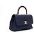 Chanel Pequena bolsa de aba Navy Caviar Coco Handle em lagarto com alça de mão e alça de ombro com corrente dourada Azul - vista 4