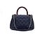 Chanel Pequena bolsa de aba Navy Caviar Coco Handle em lagarto com alça de mão e alça de ombro com corrente dourada Azul - vista 5