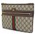 Gucci Clutch GG Supreme Ophidia Web Stripe Marrone - vista 2