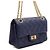 2.55 Chanel Mini Borsa a Spalla Caviar Navy con Catena Dorata Blu - vista 3