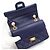 2.55 Chanel Mini Borsa a Spalla Caviar Navy con Catena Dorata Blu - vista 6