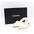 Chanel Mule con tacco di perle e logo CC in agnello vernice bianco - vista 7