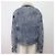 Céline Chaqueta trucker de denim con flecos de shearling - vista 4