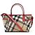 Burberry Zwei-Wege-Canvas-Tasche Rot