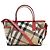 Burberry Zwei-Wege-Canvas-Tasche Rot - Ansicht 3