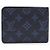 Louis Vuitton Portefeuille Bi-fold Multiple Wallet Monogram Shadow Navy Blue - vue 3