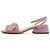 Fendi Sandali in pelle rosa con logo FF dorato