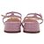 Fendi Sandali in pelle rosa con logo FF dorato - vista 6