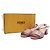 Fendi Sandali in pelle rosa con logo FF dorato - vista 7