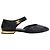 Chanel Turnlock Mary Jane gesteppte Ballerinas Schwarz