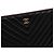 Chanel Bolso de mano grande Chevron CC en piel de cordero negra y dorada Negro - vista 10