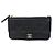 Chanel Portacarte classico con logo CC in caviar nero