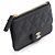 Chanel Portacarte classico con logo CC in caviar nero - vista 3