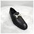 Hermès Mocassino nero con dettagli argentati - vista 5
