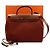 Hermès Tote e bolsa de ombro em couro laranja com ferragens