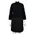 Moncler Schwarzes gestepptes Kleid für Damen mit Wollstrick-Set