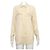 Céline Camicia da donna in seta con fiocco e ricamo logo all-over