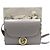 Gucci Borsa a tracolla e borsa a spalla GG Ring Flap in pelle grigia
