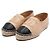 Chanel Espadrilles da donna in pelle di agnello bicolore con logo CC - vista 3