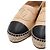 Chanel Espadrilles da donna in pelle di agnello bicolore con logo CC - vista 5