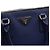 Prada Borsa Tote Navy Leather Saffiano Lux Double Zipper - vista 10