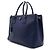 Prada Borsa Tote Navy Leather Saffiano Lux Double Zipper - vista 2
