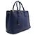 Prada Borsa Tote Navy Leather Saffiano Lux Double Zipper - vista 3