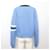 Miu Miu Kurzer Wollstrickjacke mit Logo Blau - Ansicht 4