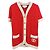 Gucci Strickjacke mit V-Ausschnitt und besticktem Logo Rot