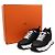 Hermès Sneakers Impulse da uomo in pelle di vitello e tessuto parachute nero - vista 6