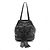 Prada Borsa a tracolla a secchiello in pelle nera con cristalli e coulisse Nero