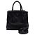 Prada Tote e borsa a tracolla in vitello laccato nero