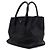 Prada Tote e borsa a tracolla in vitello laccato nero - vista 2