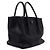 Prada Tote e borsa a tracolla in vitello laccato nero - vista 3